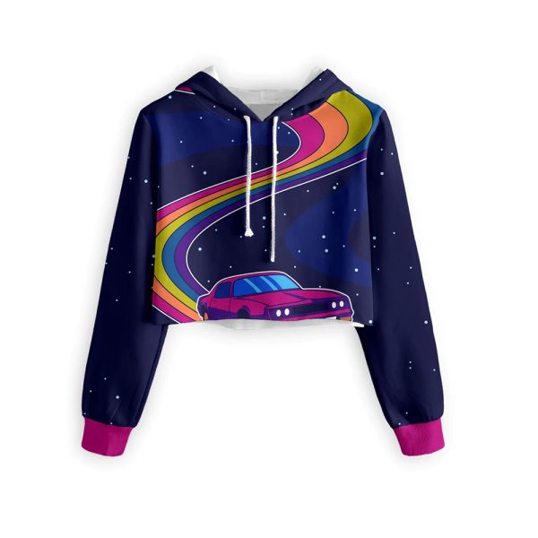 Women’s cropped hoodie – stylish short length sweatshirt for casual wear