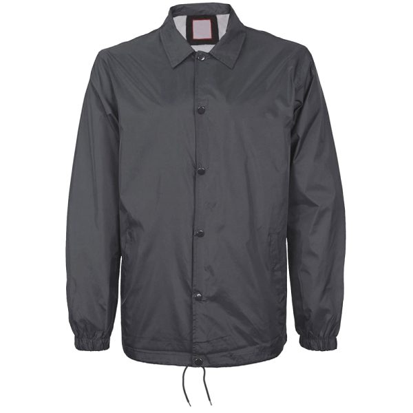 Men’s classic coach jacket with snap button front and collar