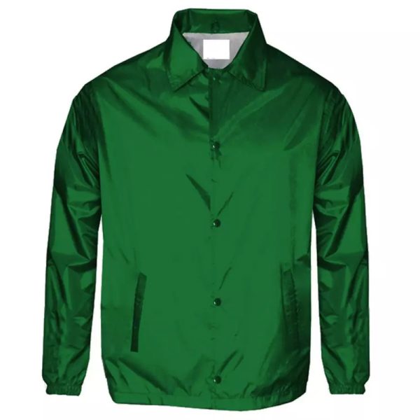 Men’s classic coach jacket with snap button front and collar