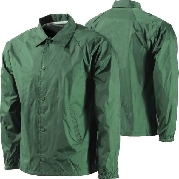 Men’s classic coach jacket with snap button front and collar