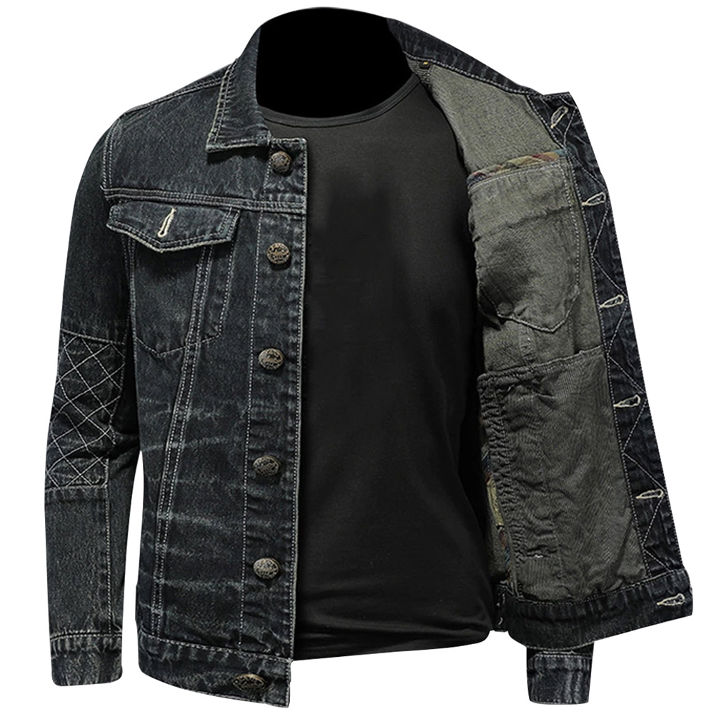 Zimvi Sports Lightweight Comfortable Make Own Hot Sale New Design Men Wear Denim Jackets - Image 2