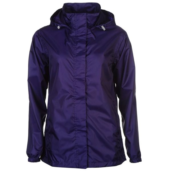 Men’s waterproof rain jacket with adjustable hood and zipper front