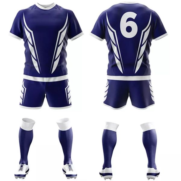 Professional rugby outfit for tournaments and training"
