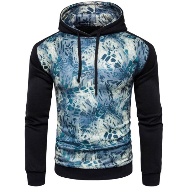 Men’s polyester sublimation hoodie with drawstring hood and pocket