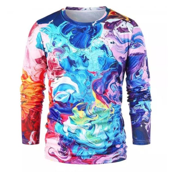 Performance sublimation sweatshirt made from moisture-wicking fabric