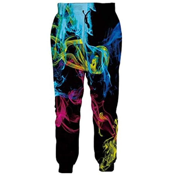 Custom sublimation trouser made from breathable polyester fabric with all-over print