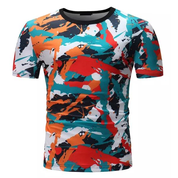 Custom sublimation men’s t-shirt with full-color printed design