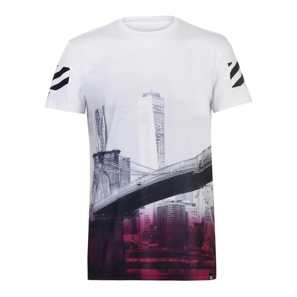 Custom sublimation men’s t-shirt with full-color printed design