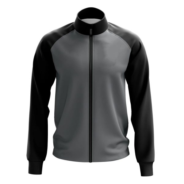 Men’s lightweight warm-up jacket with full zipper and stand collar