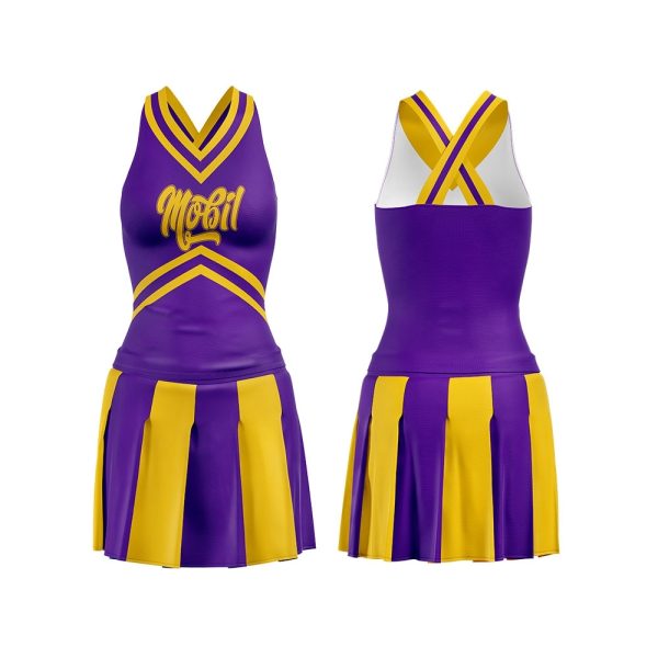 Team cheerleading set for competition and practice"