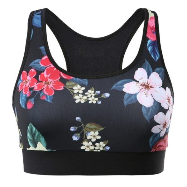 Stylish cross-back gym bra for yoga and fitness training.