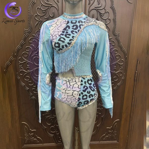 Cheer and majorette outfit with fitted design for competitions