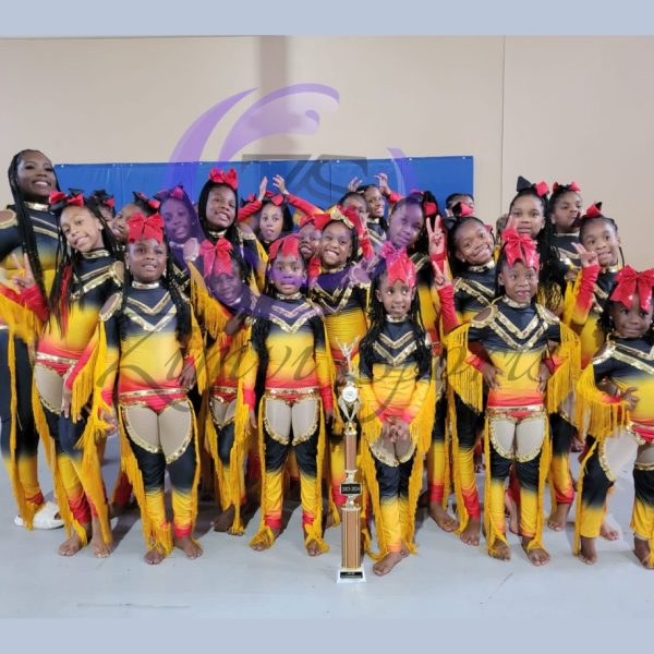 Stylish red and white majorette uniform with sequin details and pleated skirt.