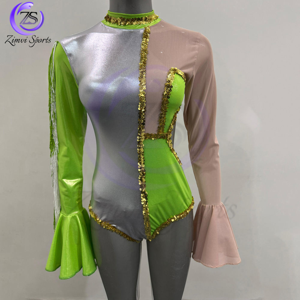 Majorette uniform for women with sequins and metallic details for parade performance