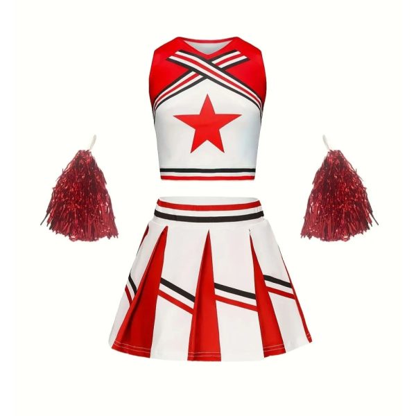 Team cheerleading set for competition and practice"