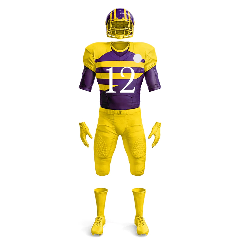 Yellow Contrast Color Good Supplier With Wholesale Rate Premium Quality In Different Size Sports Wear Tackle Uniforms - Image 2