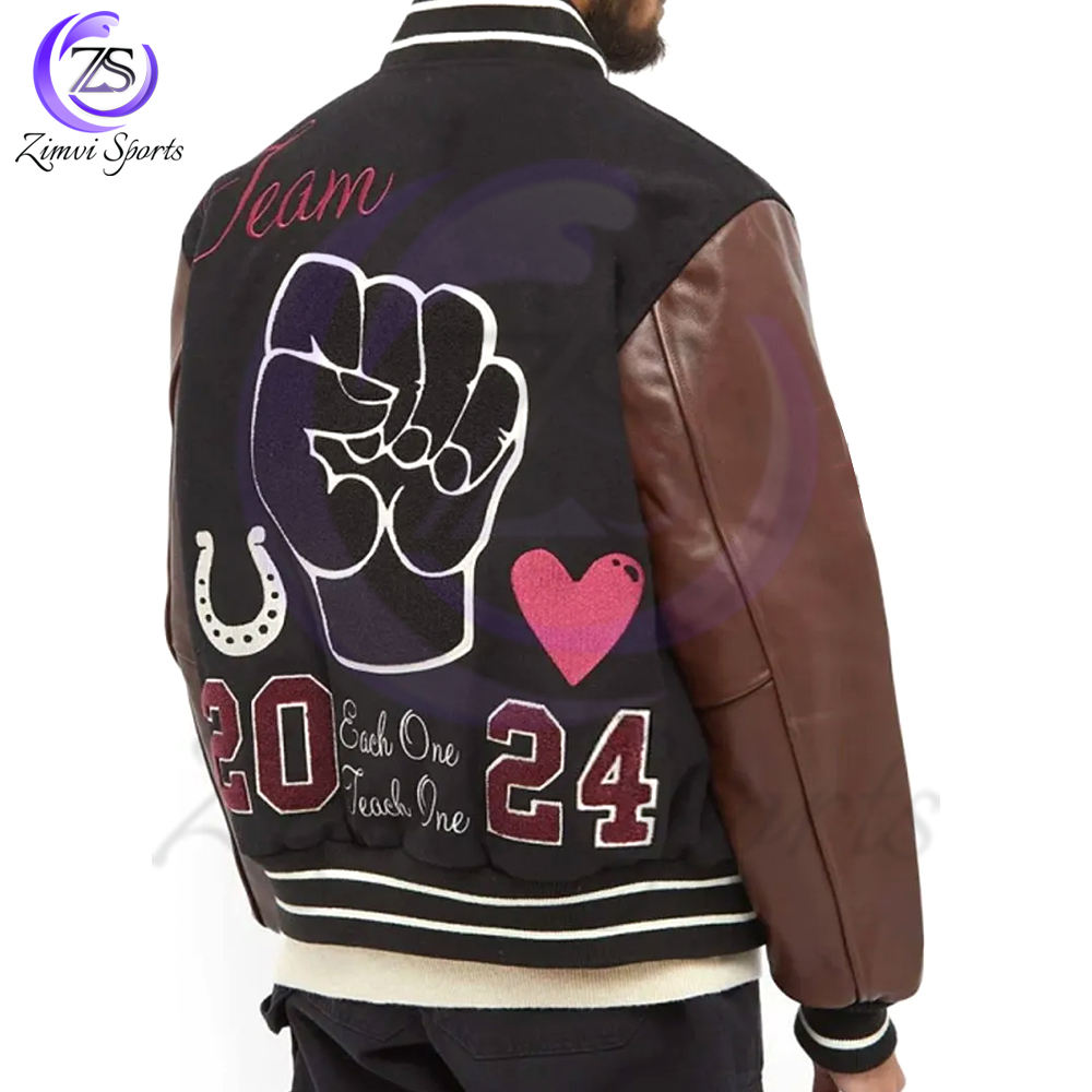 Lightweight Breathable Warm Up Winter Fully Customized Logo Print Adult Wear Men Outer Wear College Baseball Varsity Jackets - Image 5